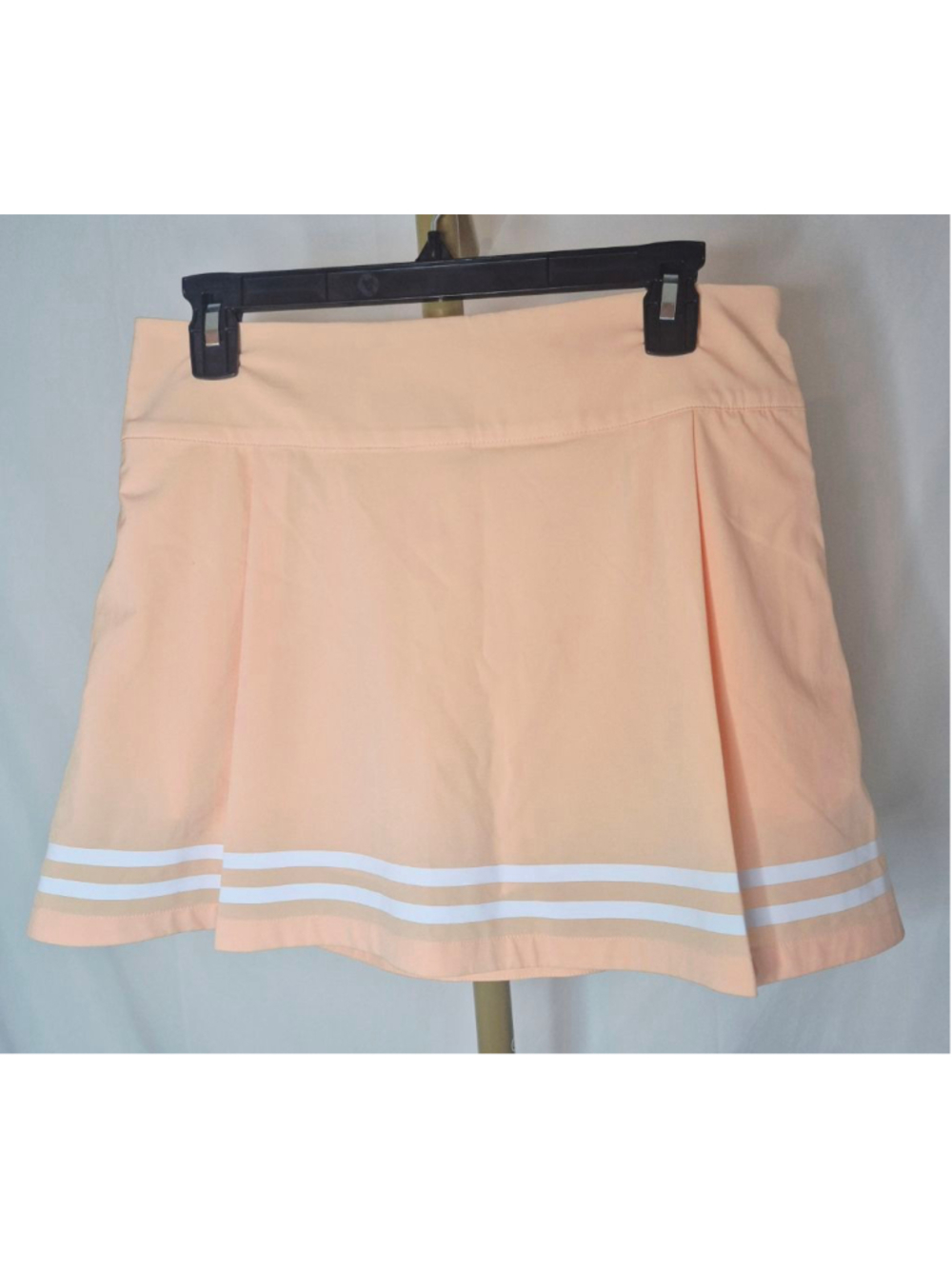 Women's CALIA Peach Sherbert Skort with White Stripes & Pockets Size 8